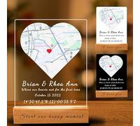 Plaque personnalisée de notre premier rendez-vous, Là où tout a | commencé, cadeau pour elle, cadeau de couple en plaque acrylique, emplacement personnalisé, où nous nous sommes rencontrés