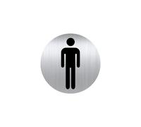 Plaque pictogramme Ø 8 cm « toilette homme » Durable