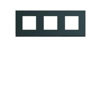 Plaque plastique 3P H71 anthr - APPAREILLAGE MURAL GALLERY HAGER WXP1013
