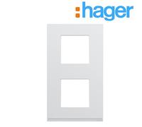 Plaque plastique injecté 2 postes verticale 71mm pure GALLERY HAGER WXP0042