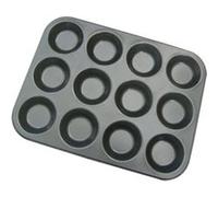 Plaque pour 12 tartelettes 34x26 cm en acier antiadhésif - De Buyer - Gris - Acier gris G
