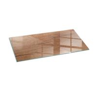 Plaque protection sol devant cheminée en verre et plaque verre pour poêle motif forêt 125x50 Tulup