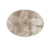 Plaque protection sol devant cheminée motifs feuilles rondes 80x80 Tulup