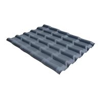 Plaque pvc imitation tuile mini 110 x 90 cm Gris anthracite, l.90 cm, L.110 cm