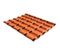 Plaque pvc imitation tuile mini 110 x 90 cm - L: 110 cm - l: 90 cm - E: 2.3 mm - Antique