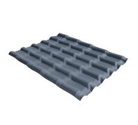 Plaque pvc imitation tuile mini 110 x 90 cm - L: 110 cm - l: 90 cm - E: 2.3 mm - Gris anthracite