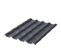 Plaque pvc imitation tuile moderne 222 x 75 cm - L: 222 cm - l: 75 cm - E: 2.3 mm - Gris anthracite