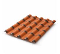 Plaque PVC imitation tuile moderne - MCCOVER - 222 x 75 cm - Antique (orange) - Ép. 2 3 mm - Extérieur