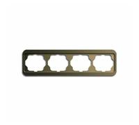 Plaque quadruple Alpha nea - Bronze