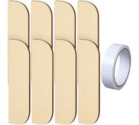 Plaque Remplacement pour porte Armoire 8PCS pour bois pour beige | Taille standard 8.9x2.8cm, pour bois , collage fort 2.6mm, pour idéal pour intérieures(D)