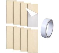 Plaque Remplacement pour porte Armoire 8PCS pour bois pour beige | Taille standard 8.9x2.8cm, pour bois , collage fort 2.6mm, pour idéal pour intérieures(B)