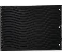 Plaque réversible Napoleon 56041 en fonte noire émaillée, 33 x 45 cm, pour barbecue