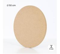 Plaque rond de bois moyen MDF - Diamètre 50 cm - Épaisseur 16 mm - Finition lisse - Idéal pour bricolage et décoration intérieure