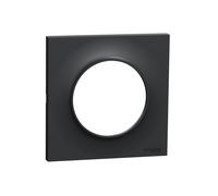Plaque - SCHNEIDER ELECTRIC - ODACE Styl - Gris anthracite - 1 poste - Antibactérien