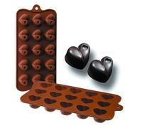 Plaque Silicone Bonbons Coeur 10.5x21x2.5