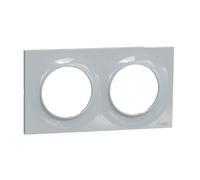 Plaque STYL sable ODACE 2 postes horizontal/vertical entraxe 71mm - SCHNEIDER - S520704B1