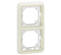 Legrand Support plaque étanche 069696 2 postes verticaux Plexo composable Blanc