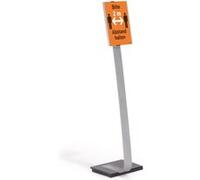 DURABLE Support d'information sur pied INFO SIGN STAND A4, Argent, 481223