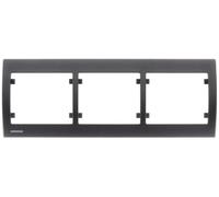 Plaque Triple Horizontale Anthracite Delta IRIS
