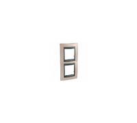 Plaque Unica Top - Cuivre onyx avec liseré graphite 4 modules - Verticale / entraxe 71mm