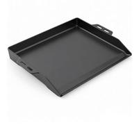 Plaque universelle pour barbecue GFTIME Plancha 48 x 36 cm compatible RÖSLE VIDERO, Weber, Enders, Campingaz, Napoléon, Tepro, Taino Gasgrill avec gouttière et bord 8 cm