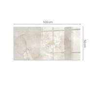 Plaque Verre Devant Cheminée Motif de Marbre Naturel Crème Carrée Rectangulaire