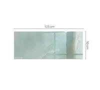 Plaque Verre Devant Cheminée Motif Marbré Délicat Turquoise Carrée Rectangulaire
