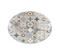 Plaque Verre Pour Poêle À Bois Motifs Mosaïques Dans Les Carreaux Gris 80 cm