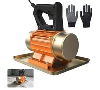 Plaque Vibrante Béton Surfaceuse Béton Électrique avec Verrouillage Continu | Lisseuse Béton 370W, 3500 tr/min, Protection Thermique, Légère pour Lisser les Chapes et Sols en Béton, pour Garage, Chantier