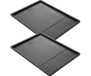 Plaques à Pâtisserie Extensibles Zenker, 2 Pièces, 37 à 52 x 33 cm, Acier, Revêtement Antiadhérent, Black Metallic