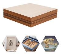 Plaques de bois de tilleul - Kit DIY - 30 pièces - Ébauches carrées - Épaisseur 2,7 mm - Humidité env. 12 % - Poids 7,5 kg - Teck
