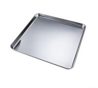 Plaques de cuisson pour four, plaque de four en acier inoxydable, plaques à biscuits pour la cuisson, le service, passe au lave-vaisselle (35 x 35 x 2,5 cm)