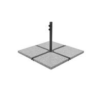 vidaXL Plaques de poids pour parasol 4 pcs. Carré Gris Granit 100 kg