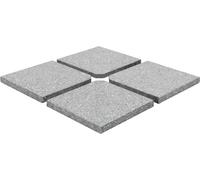 vidaXL Plaques de poids pour parasol 4 pcs. Carré Gris Granit 100 kg