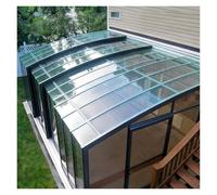 Plaques de Polycarbonate pour Toiture, Plaque Polycarbonate Transparente Extérieur Panneau Transparent PC 1 Mm Épaisseur Durable pour Terrasses, Cloisons