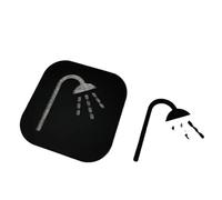 Plaques de portes Panneaux de toilettes Commode Toilettes à la turque Signalisation rappel creuse Plaque porte Rappels chaleur indicatrice salle bain WC(12,15cm x 15cm)