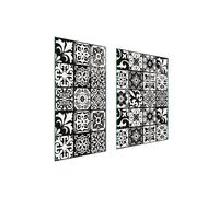 Plaques de recouvrement de cuisinière 2 pièces 75x52 Couverture de champ en vitrocéramique Planche à découper mosaïque pièce