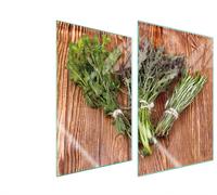 Plaques de recouvrement pour cuisinière 2 pièces 35x52 Couverture de champ en vitrocéramique Planche à découper épices bois
