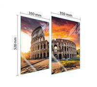 Plaques de recouvrement pour cuisinière 2 pièces 35x52 Couverture de plaque vitrocéramique Planche à découper Colosseum Paysage