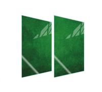 Plaques de recouvrement pour cuisinière 2 pièces 35x52 Couverture pour champ vitrocéramique Verre Planche à découper Ardoise Vert
