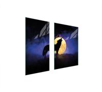 Plaques de recouvrement pour cuisinière 2 pièces 75x52 Vitrocéramiquefeldabdeckung Glas planche à découper Wolf Violett