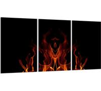 Plaques de recouvrement pour cuisinière 3 pièces 30x52 Vitrocéramiquefeldabdeckung Glas, Feuer Schwarz