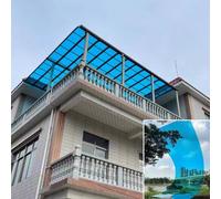 Plaques de toiture en polycarbonate - Panneaux de fenêtre de toit de 2 mm d'épaisseur pour isolation transparente et protection UV - Panneaux d'éclairage du jour solides et durables pour pergolas et
