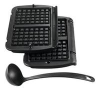 Tefal Plaques à gaufres XA7238 pour Optigrill - En aluminium moulé sous pression - Revêtement antiadhésif - Gaufres belges - Nettoyage facile - Passe au lave-vaisselle - Avec louche - 32 x 23 x 6 cm