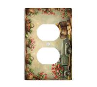 Plaques murales de sortie duplex pour camion, paniers rustiques en plastique vert automne, taille standard, pour nouvel appartement, maison, chambre à coucher, bureau