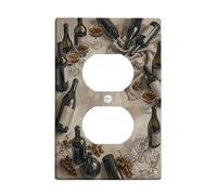 Plaques murales pour bouteilles de vin de cuisine, plaques murales rustiques et élégantes, en plastique marron automne, taille standard, pour chambre à coucher, salle de bain, entrée de maison