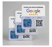Plaques NFC et QR Code Google3 12x12cm - Époxy, Universelles