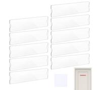Plaques signalétiques de porte - Support mural acrylique, porte-nom de porte avec colle | Cadre de plaque signalétique mural avec ruban adhésif, panneau de porte de bureau transparent pour hôtel