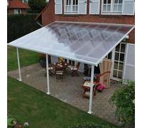 Plaques Transparente en Polycarbonate pour Toiture,Panneau pour Serre,Résistant Chocs Rayons UV Intempéries,Feuille pour Jardin,Auvent Couvertures pour Carport Pergola,avec Vis (0.6 * 3m)