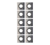 Plaquette carrée 12 | 14 x 14 x 2 mm 30° | 10 pièces | Lames réversibles adaptées au bois dur et tendre et au plastique | Lames de rechange pour prétailleurs, fraises à laquer, fraises à rainer | T10M